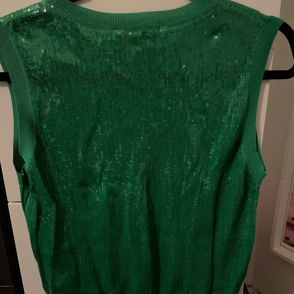Zara Vibrant Green Sequin Tank Top - Picture 5 of 5